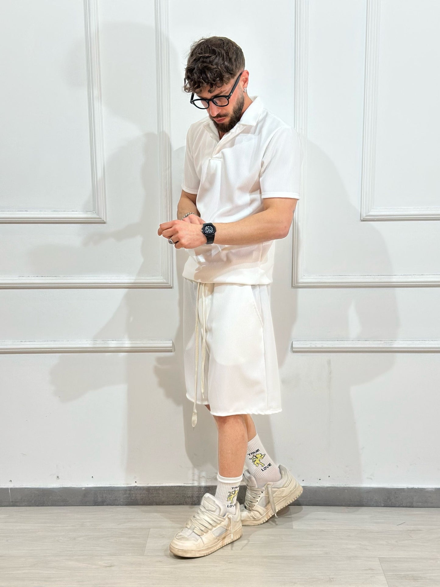 Completo a Costine Bermuda + Polo Uomo