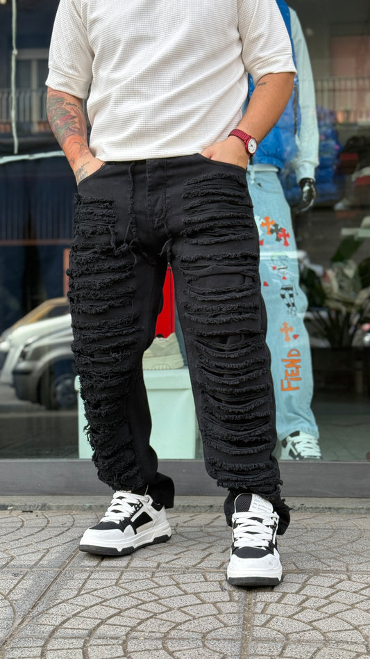 Jeans sfrangiato