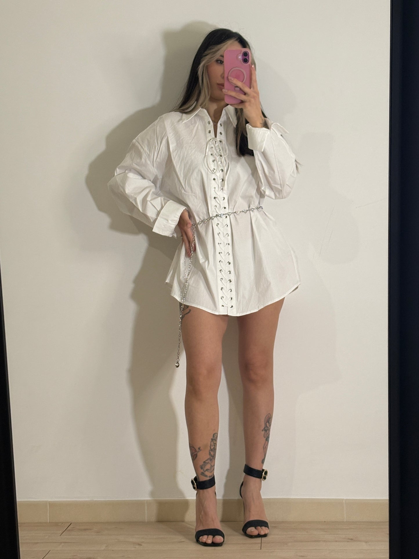 Camicia Abito Lace Up