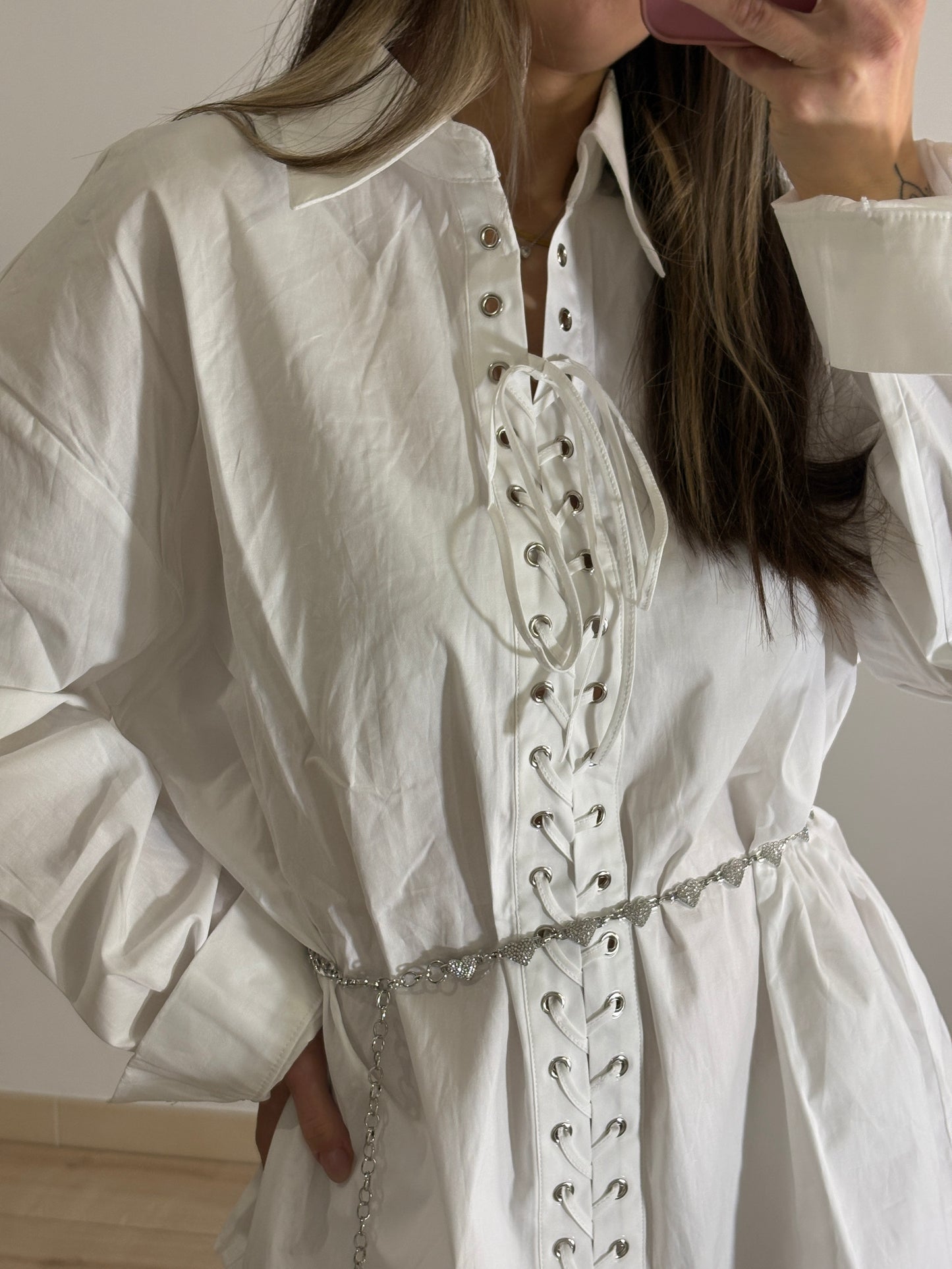 Camicia Abito Lace Up