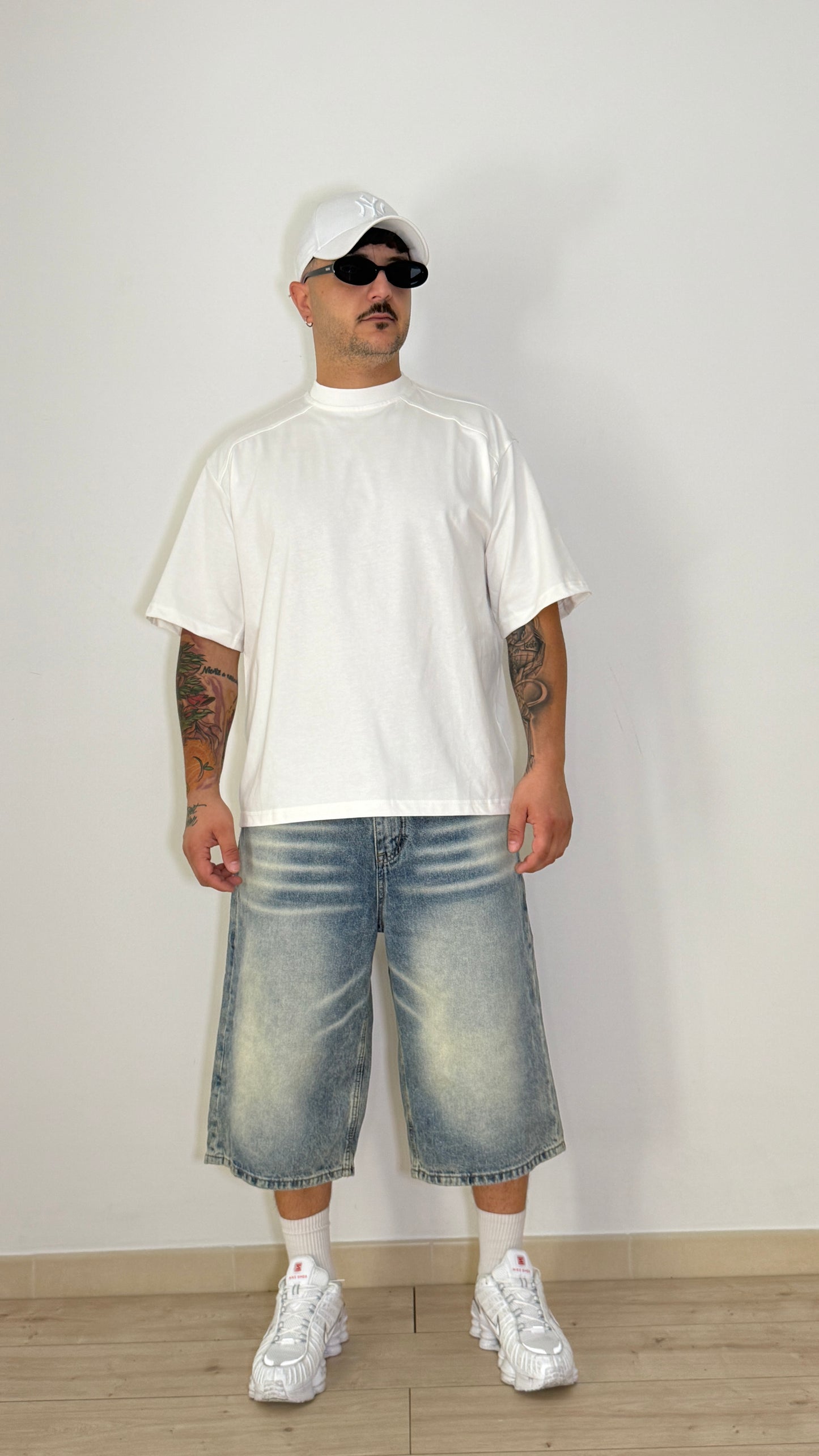 T-Shirt Oversize Loyalty Bianca Back Print Pink