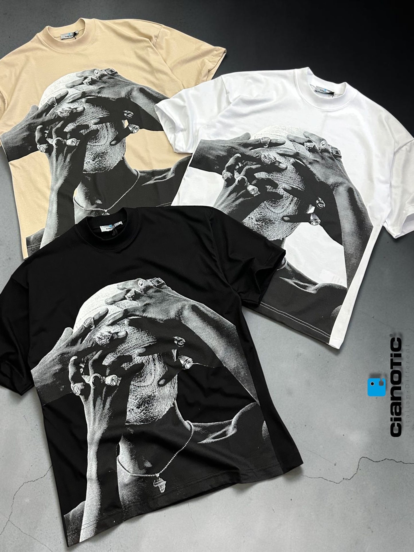 🔥 T-shirt Cianotic Graphic Face – Edizione Urban