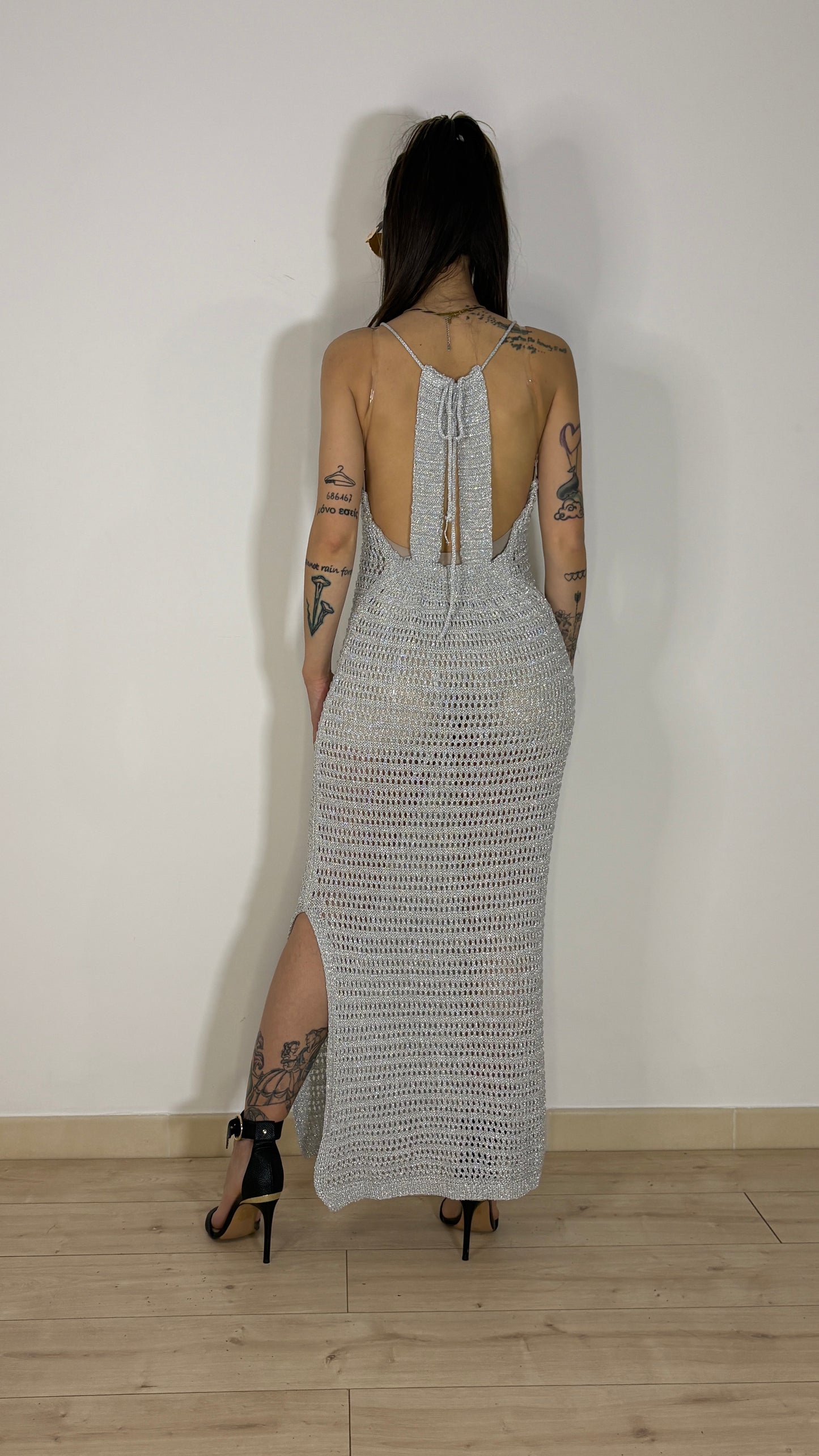 Abito Lurex Crochet Glam