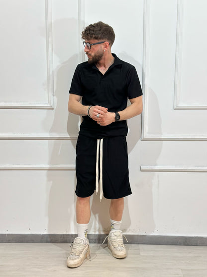 Completo a Costine Bermuda + Polo Uomo