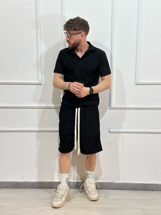 Completo a Costine Bermuda + Polo Uomo