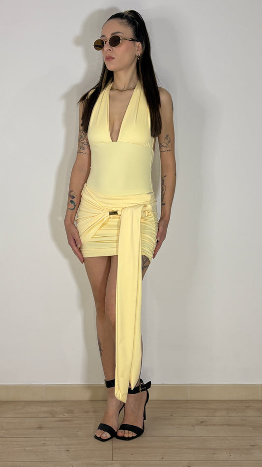 Set Body & Gonna Drappeggiata Gold Glow