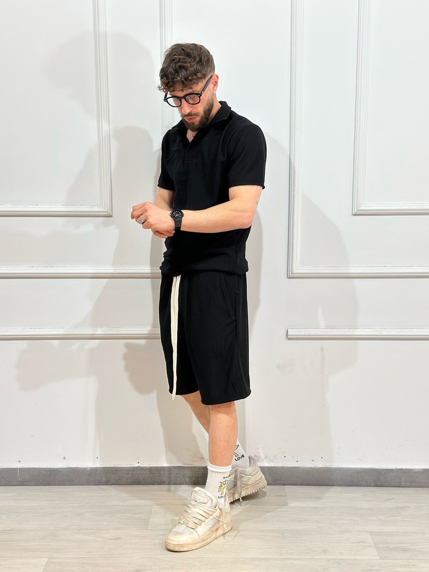 Completo a Costine Bermuda + Polo Uomo