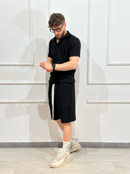 Completo a Costine Bermuda + Polo Uomo