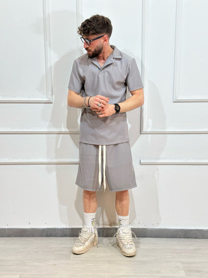 Completo a Costine Bermuda + Polo Uomo