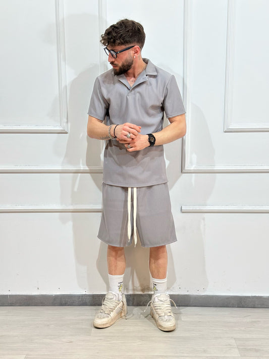 Completo a Costine Bermuda + Polo Uomo