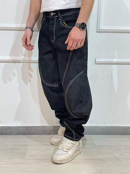 Jeans “Geometric cuciture”