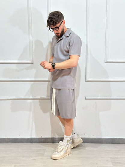 Completo a Costine Bermuda + Polo Uomo