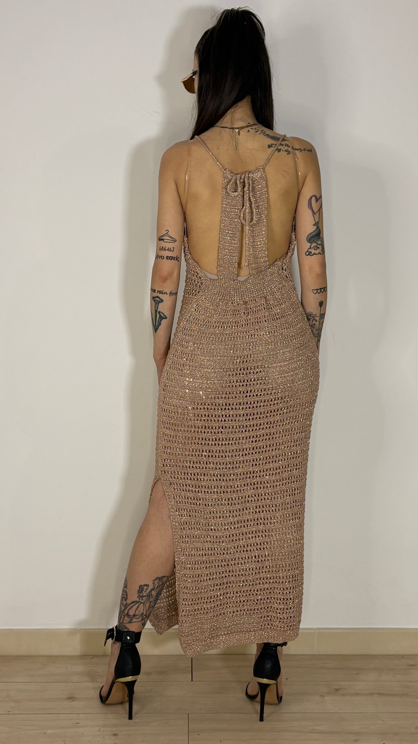 Abito Lurex Crochet Glam