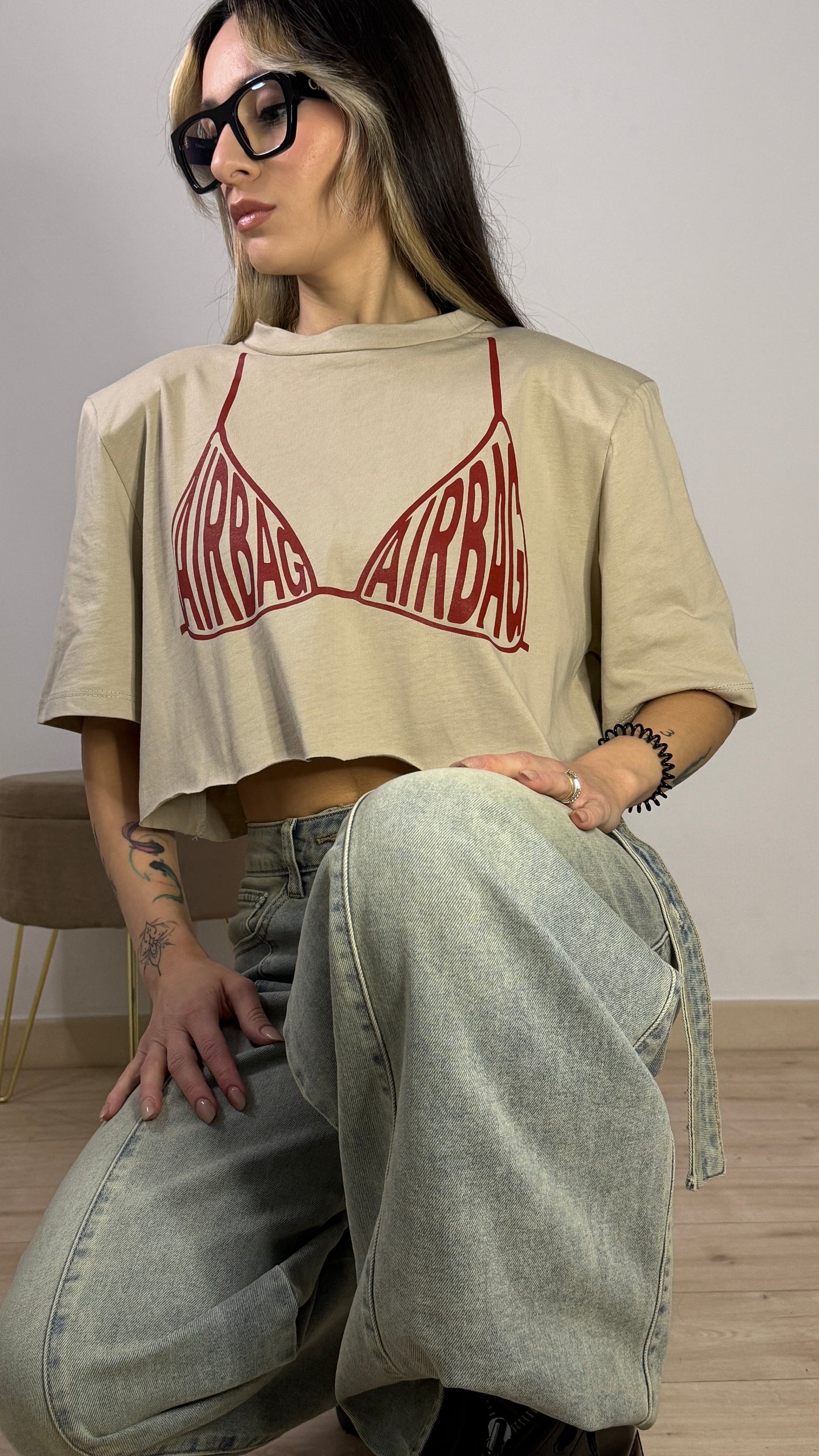 T-shirt Crop Airbag Street
