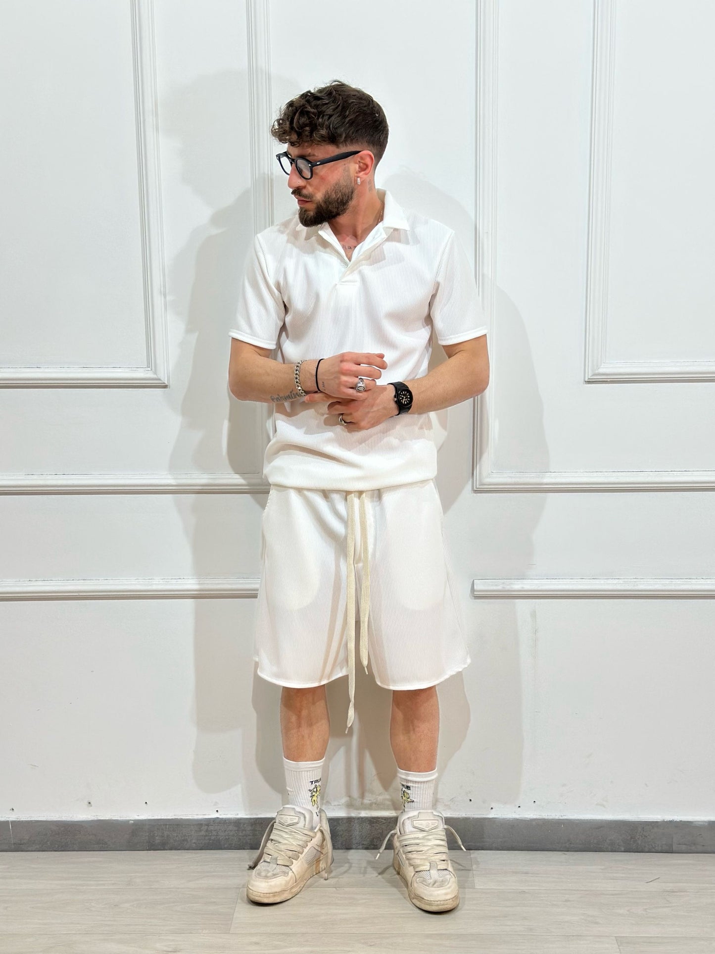Completo a Costine Bermuda + Polo Uomo