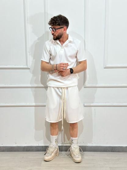 Completo a Costine Bermuda + Polo Uomo