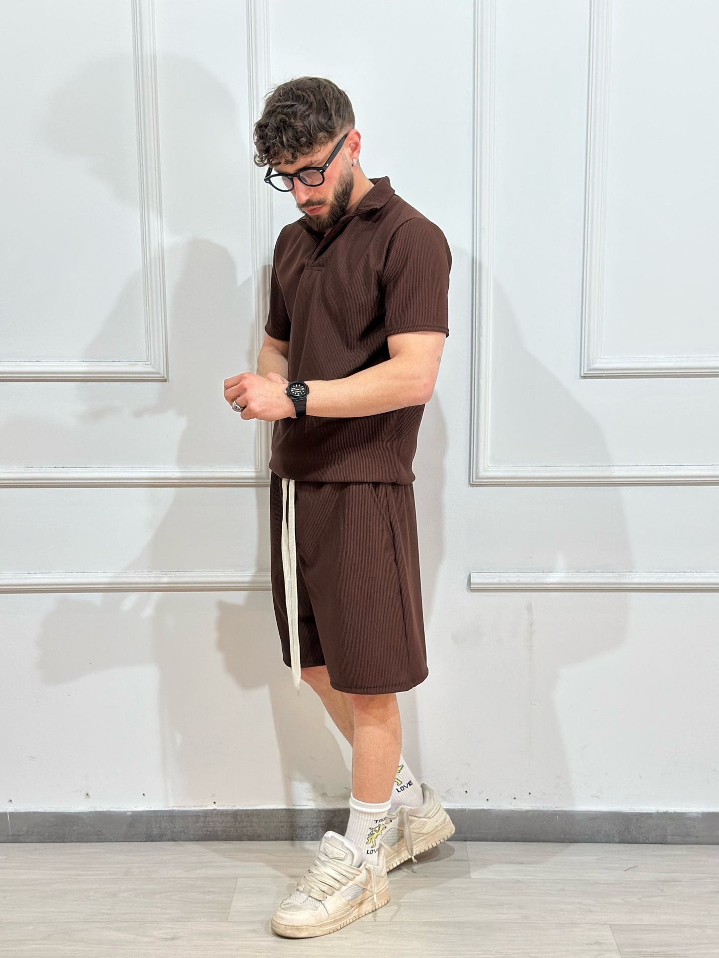 Completo a Costine Bermuda + Polo Uomo