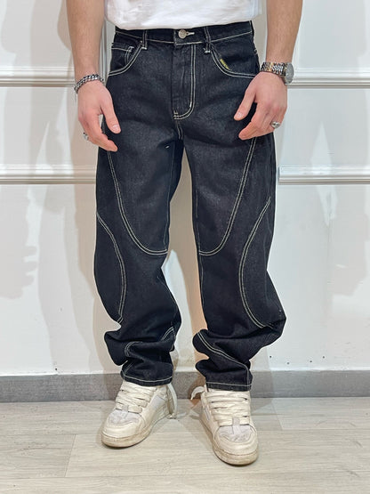 Jeans “Geometric cuciture”